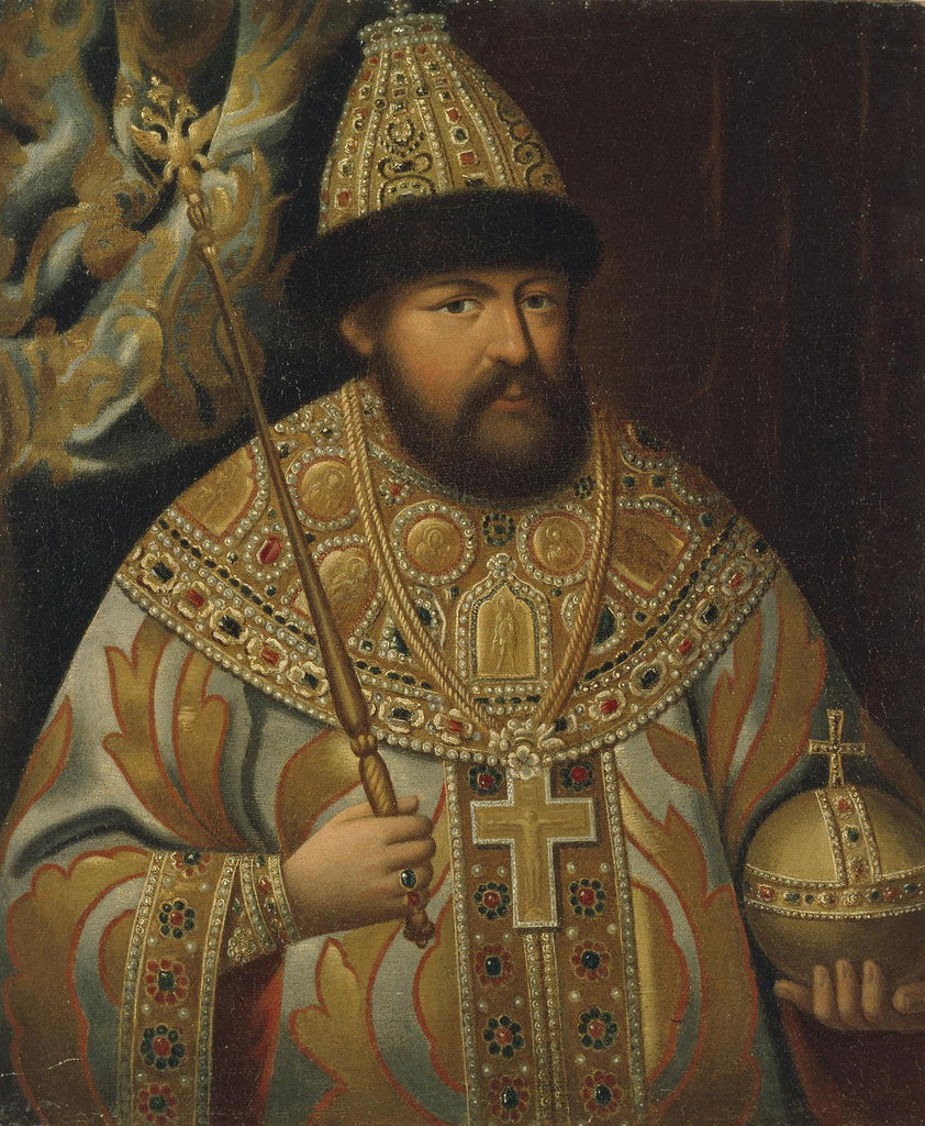 Detail of Portrait of the Tsar Alexis I Mikhailovich of Russia, Late 18th cent by Anonymous