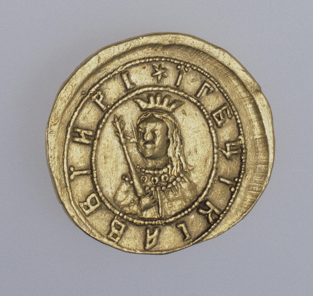 Detail of Gold coin of the regent Sophia Alekseyevna, Between 1682 and 1687 by Russian coins Numismatic