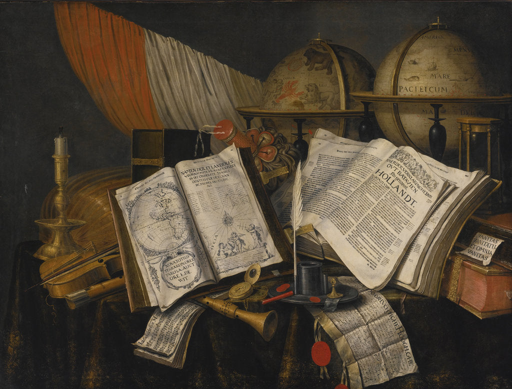 Detail of Vanitas Still Life, 1662 by Edwaert Collier