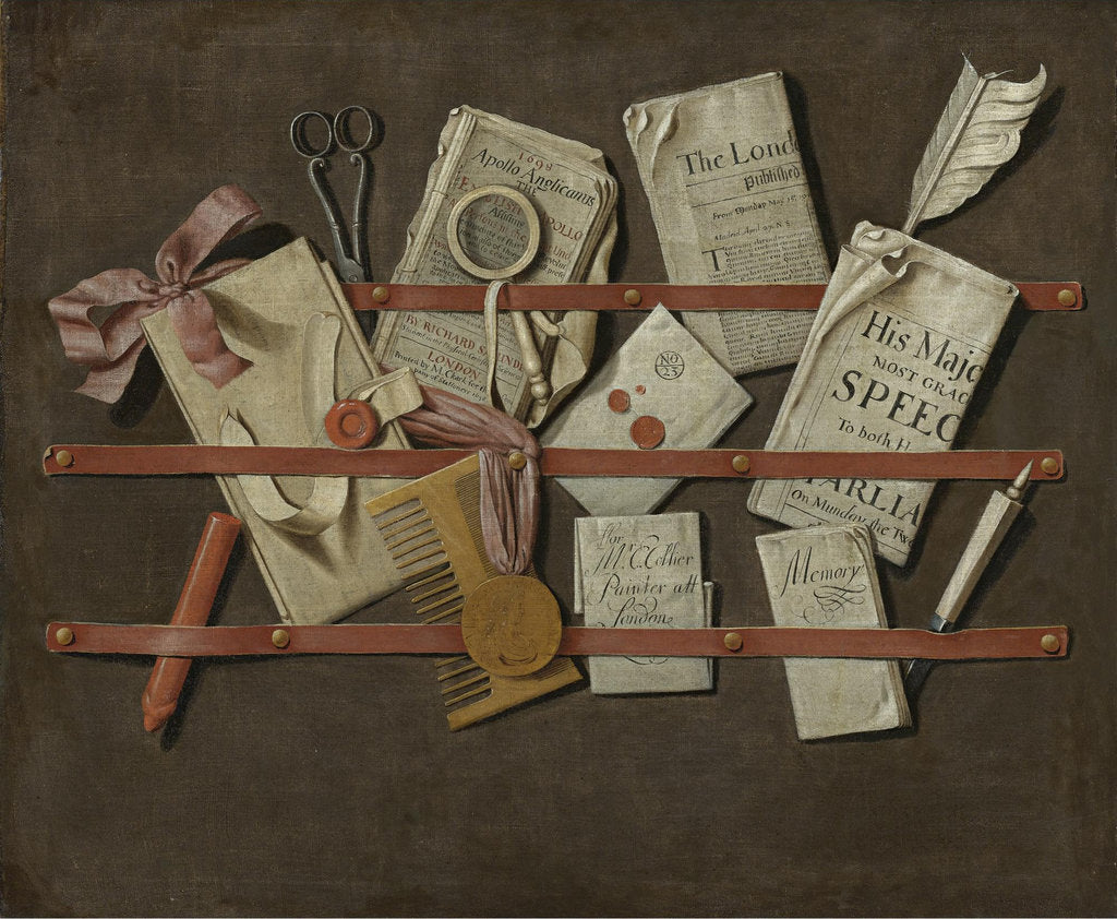 Detail of Trompe-loeil, 1698 by Edwaert Collier