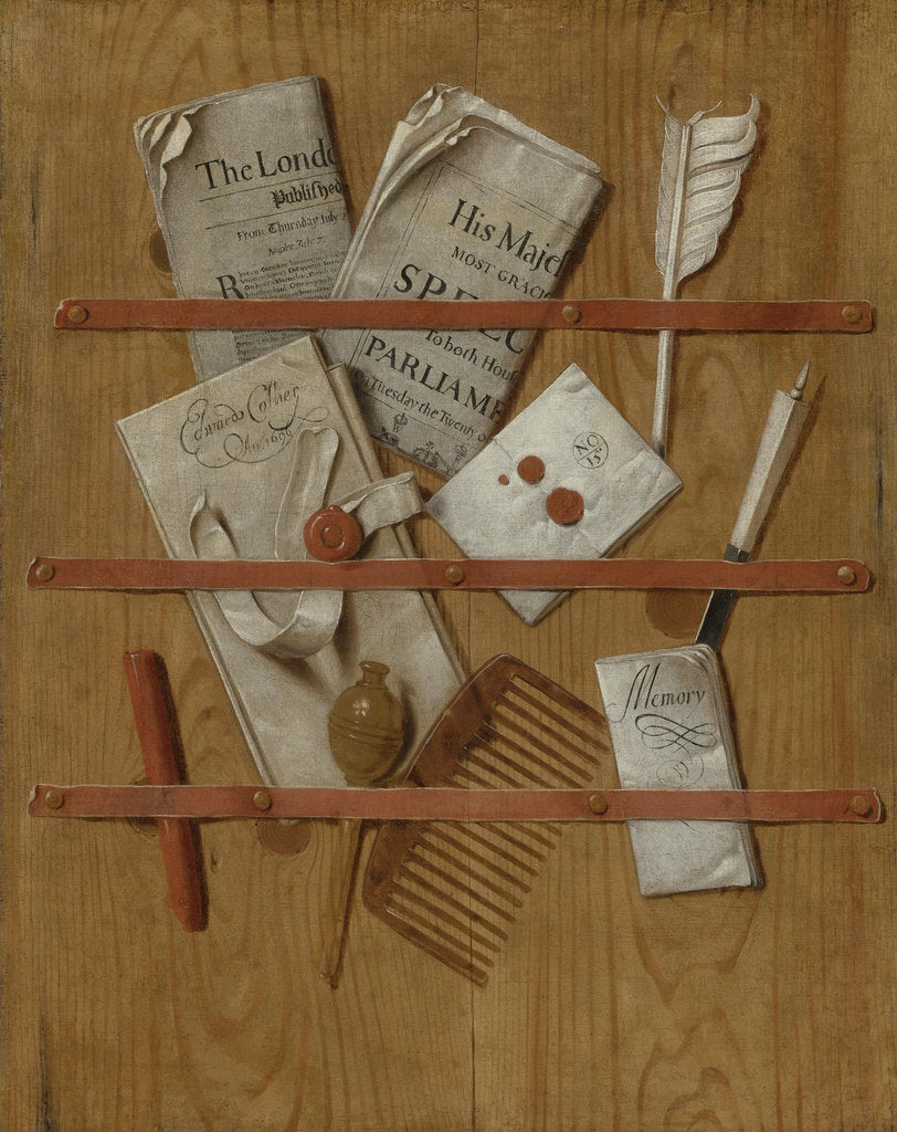 Detail of Trompe-loeil, 1696 by Edwaert Collier