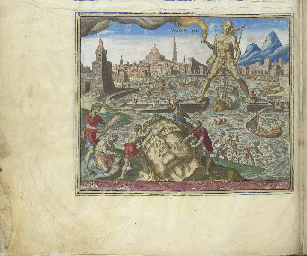 Detail of The Colossus of Rhodes by Philipp Galle