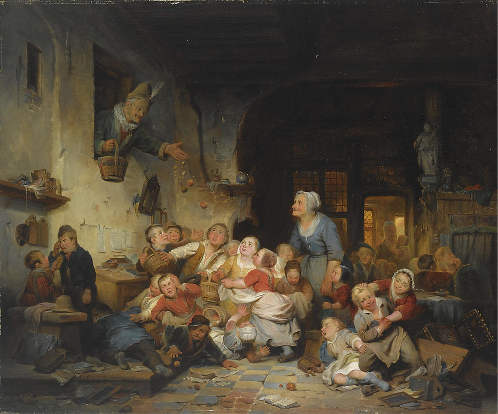 Detail of The Village School by Ferdinand de Braekeleer the Elder