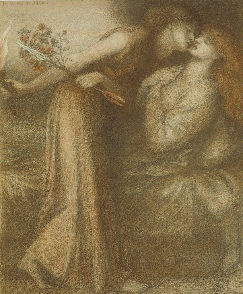 Detail of Dantes Dream on the Day of the Death of Beatrice (Io sono in pace), 1875 by Dante Gabriel Rossetti