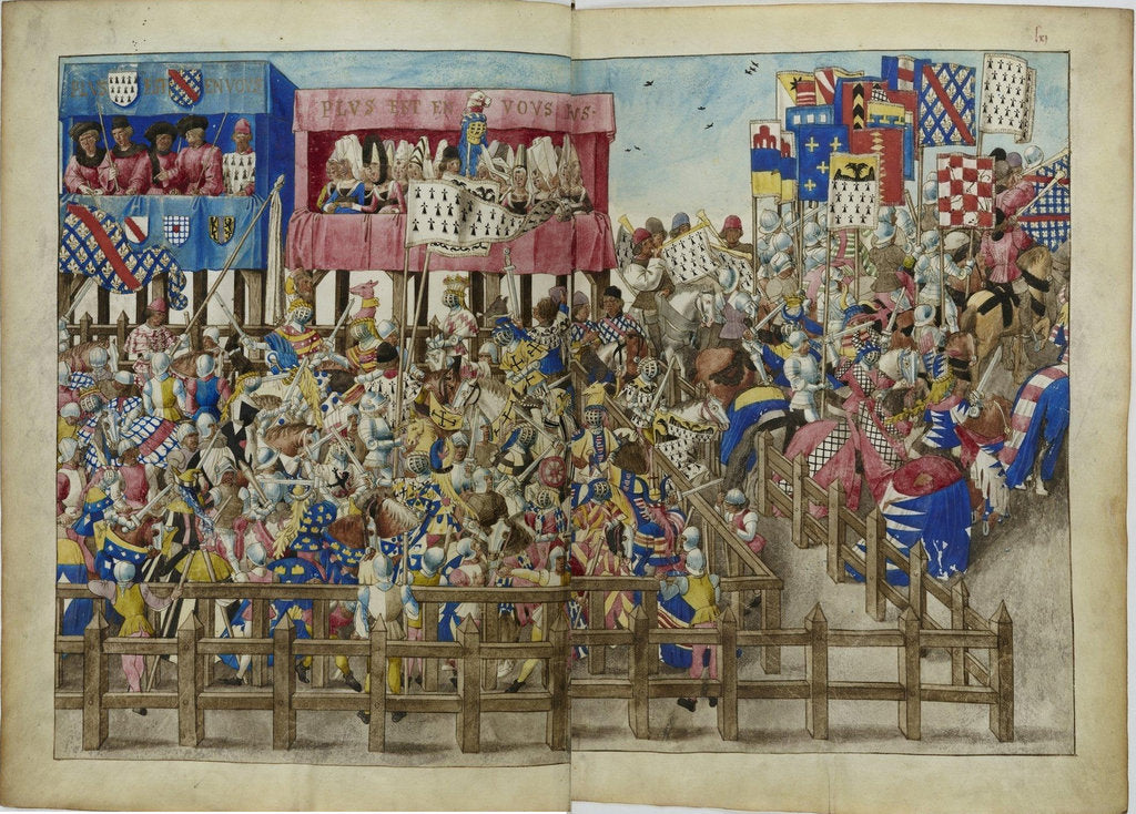 Detail of The Tournament Book of René dAnjou, ca 1447 by Anonymous