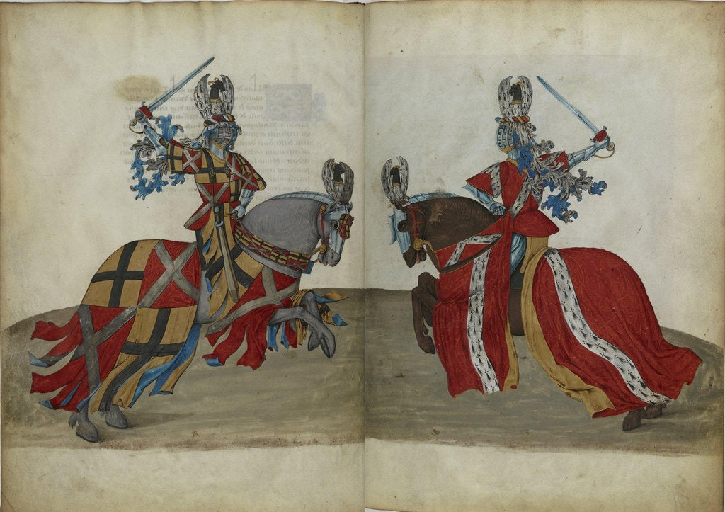 Detail of The Tournament Book of René dAnjou, ca 1447 by Anonymous