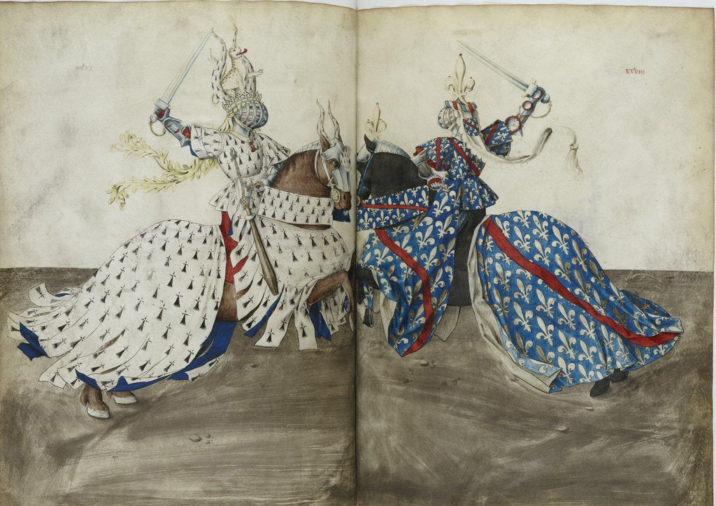 Detail of The Tournament Book of René dAnjou, ca 1447 by Anonymous