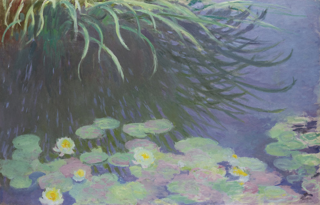 Detail of Water Lilies with Reflections of Tall Grass, 1914-1917 by Claude Monet
