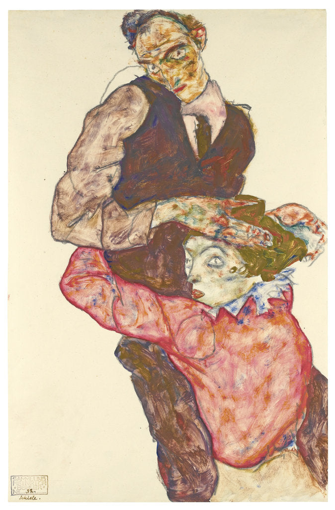 Detail of Two lovers (Self Portrait With Wally), 1914-1915 by Egon Schiele