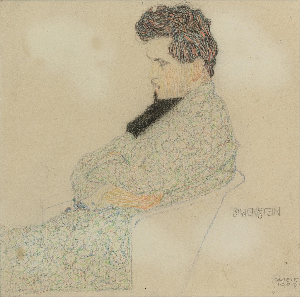 Detail of Portrait of the composer Arthur Löwenstein, 1909 by Egon Schiele