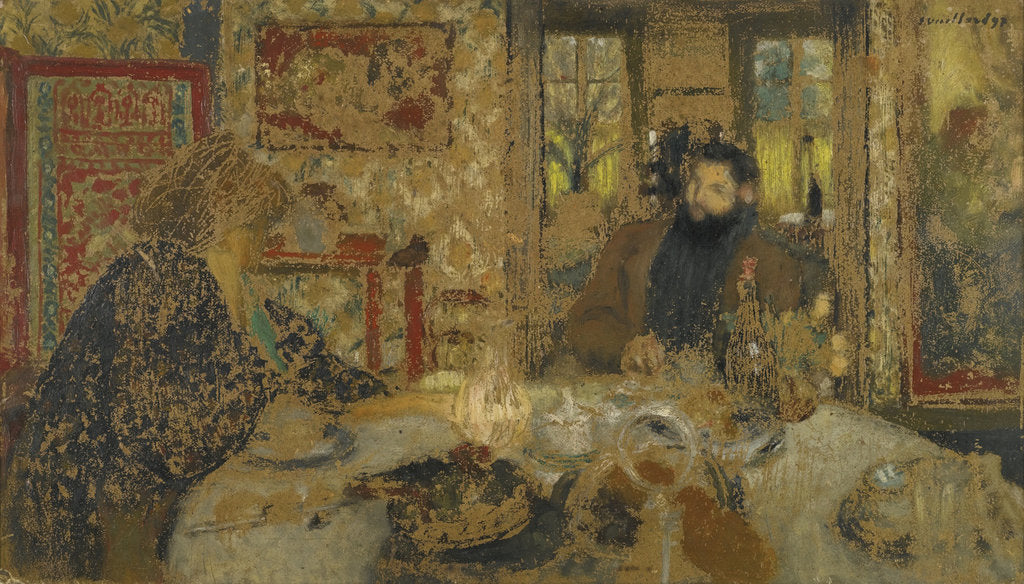 Detail of Lunch. Misia and Cipa at Villeneuve, 1897 by Édouard Vuillard