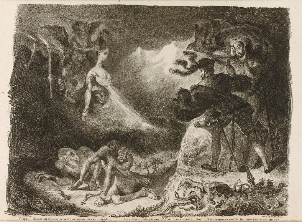 Detail of Illustration to Goethes Faust, 1828 by Eugène Delacroix