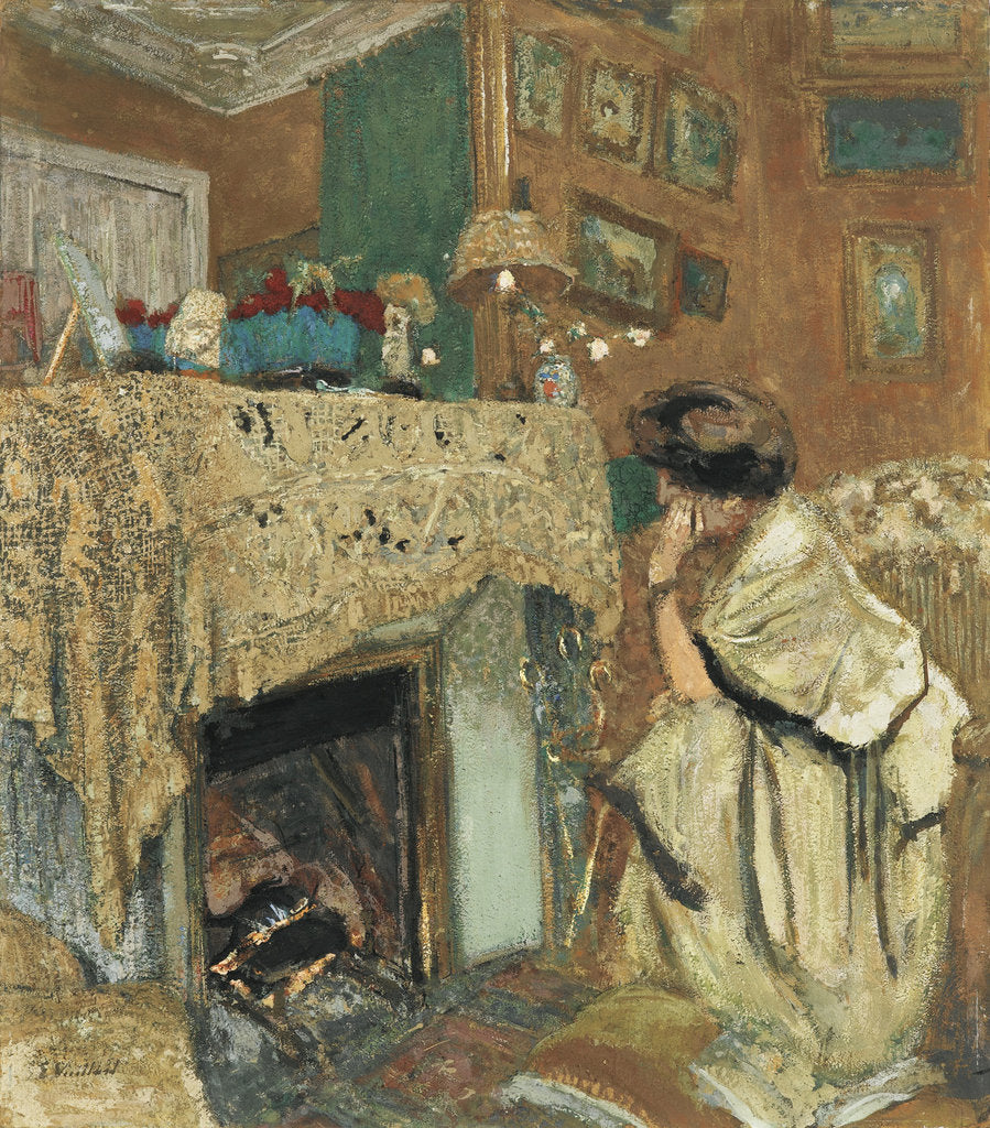 Detail of Madame Hessel by the fireplace, 1917-1918 by Édouard Vuillard