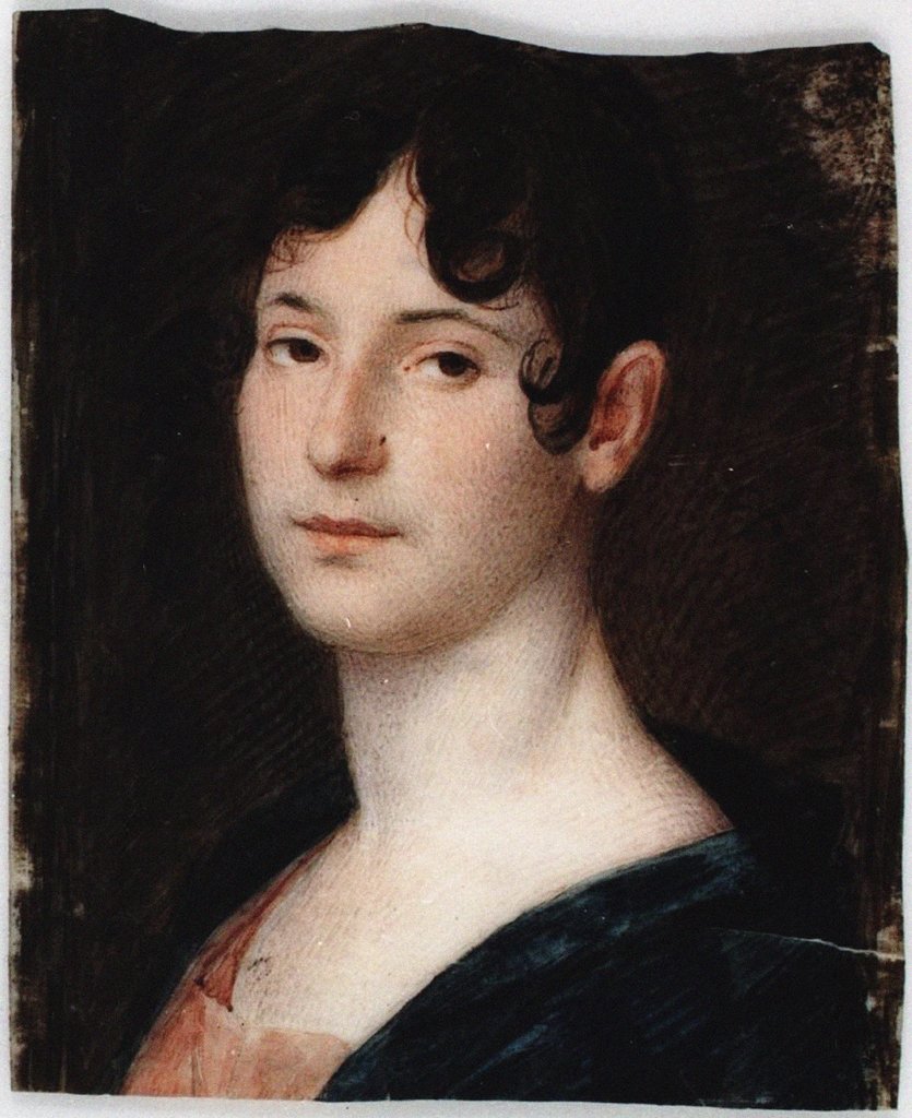 Detail of Josefa de Tudó, 1st Countess of Castillo Fiel, known as Pepita Tudó, ca 1805 by Guillermo Ducker