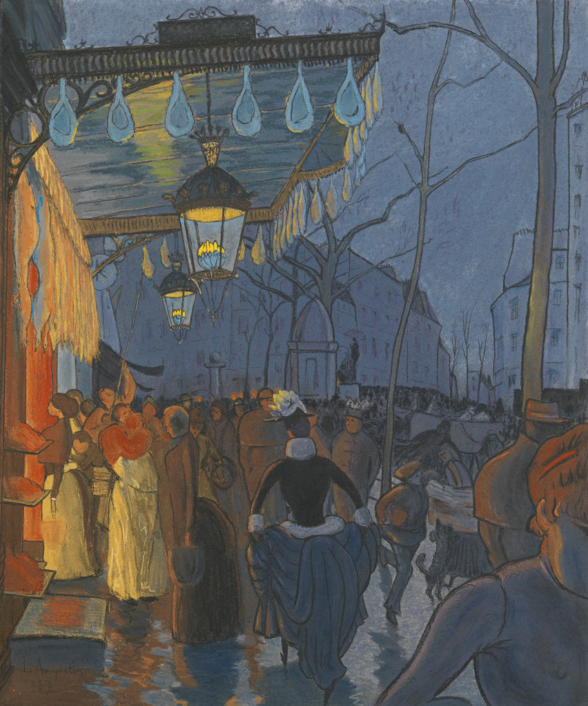 Detail of Avenue de Clichy. Five OClock in the Evening, 1887 by Louis Anquetin