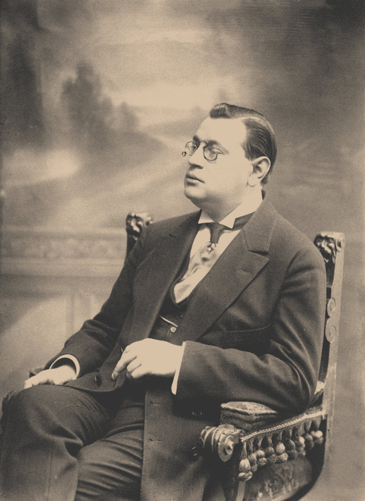 Detail of Arkady Timofeevich Averchenko, 1913 by Karl Karlovich Bulla