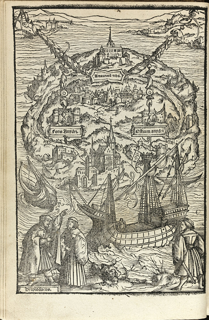 Detail of Utopia by Thomas More, 1518 by Ambrosius Holbein