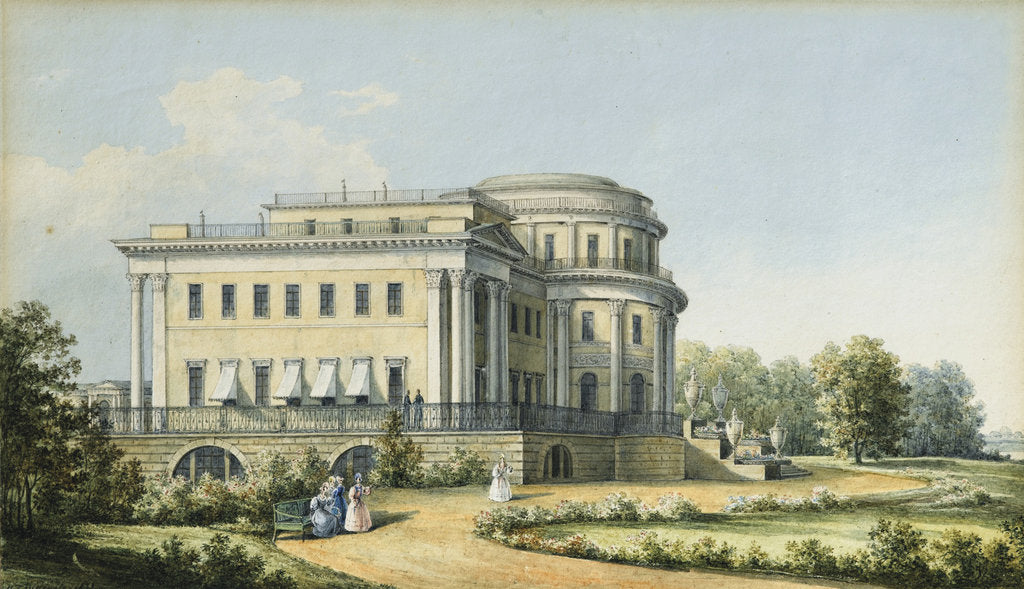 Detail of The Yelagin Palace in Saint Petersburg, 1839 by Nikanor Grigoryevich Chernetsov