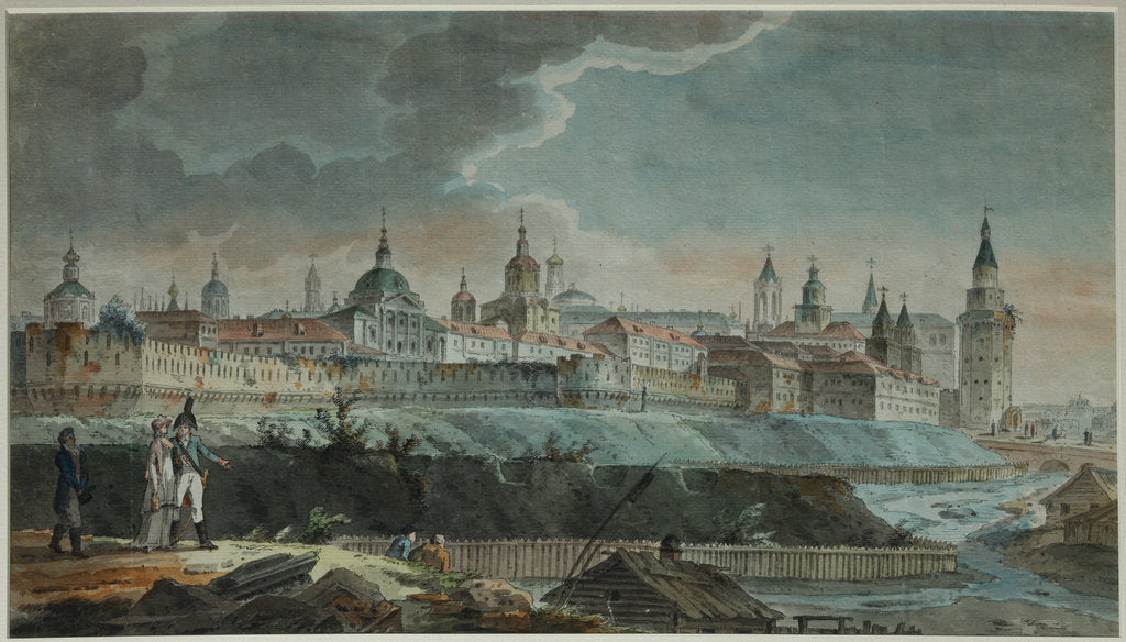 Detail of View of the Neglinnaya River and Kitay-gorod from the Petrovsky Square, 1790s by Giacomo Antonio Domenico Quarenghi