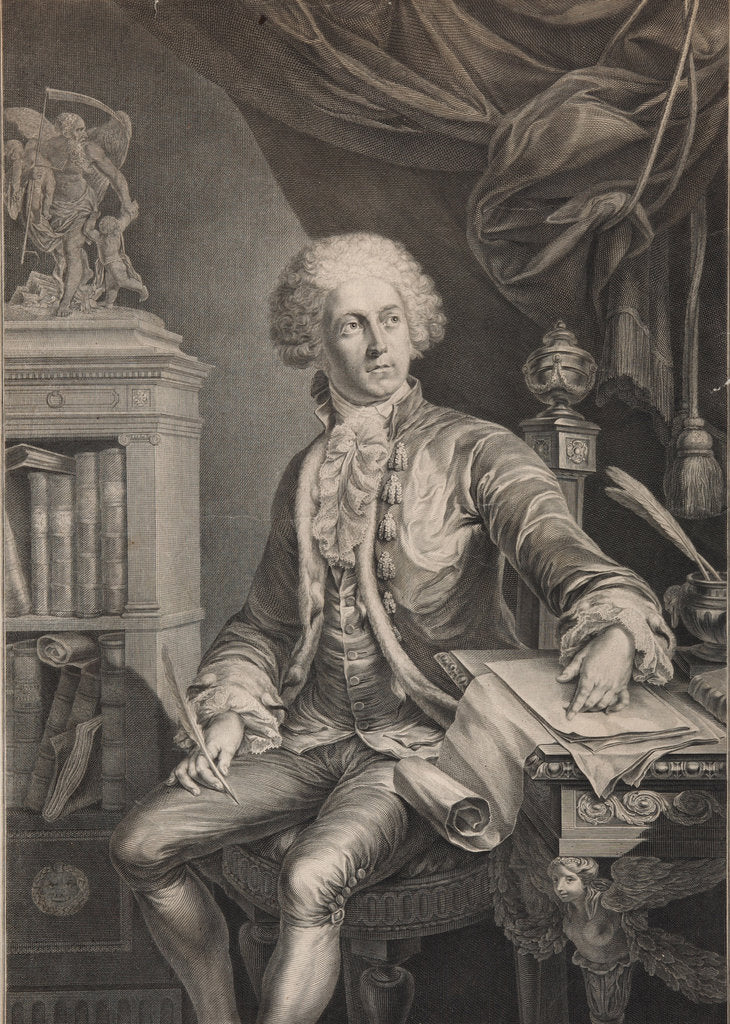 Detail of Portrait of Prince Alexander Michaylovich Belosselsky-Belozersky, Last quarter of 18th c by Christian Gottlieb Schultze