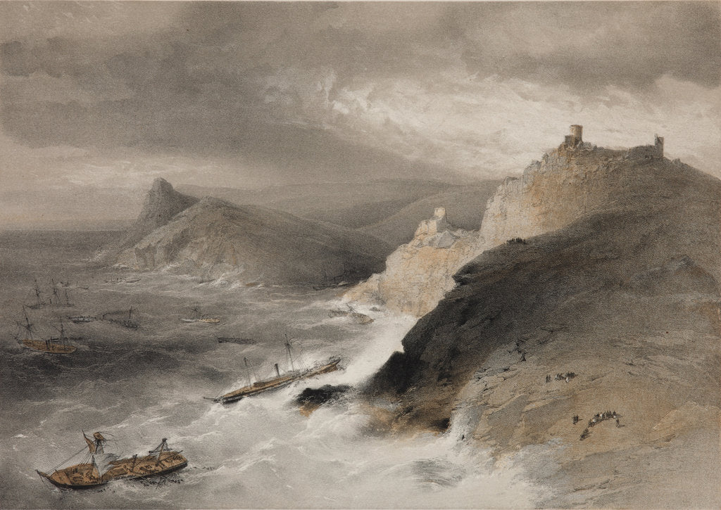 Detail of Storm in the Balaklava Bay on 14th of November 1854, 1855 by William Simpson