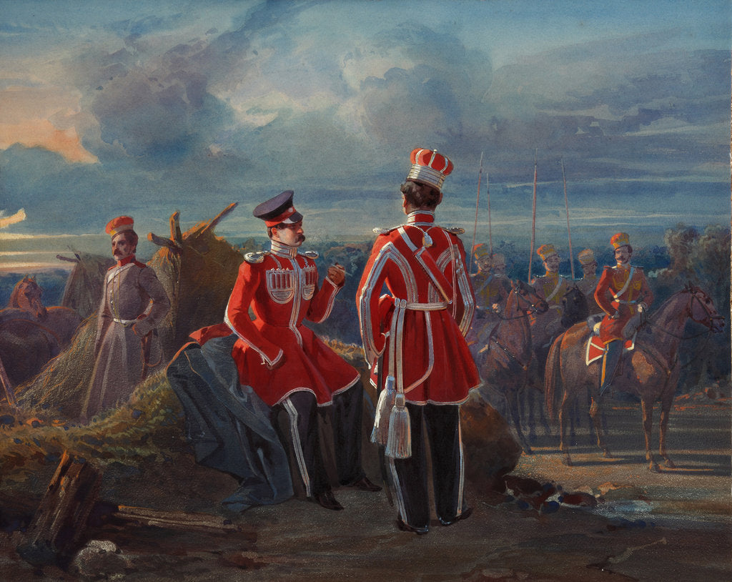 Detail of The Crimean Tatar Life Guard Squadron, c. 1850 by Adolphe Ladurner