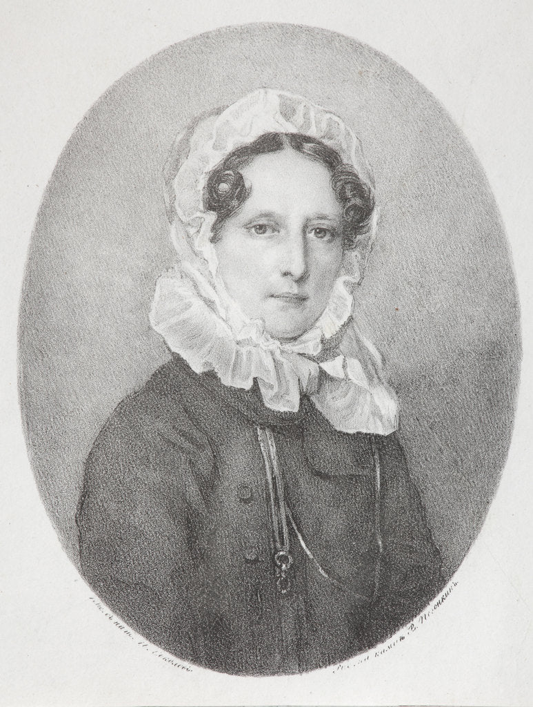 Detail of Portrait of Countess Anna Sergeievna Golitsyna, née Vsevolzhskaya, 1820s by Vladimir Ivanovich Pogonkin