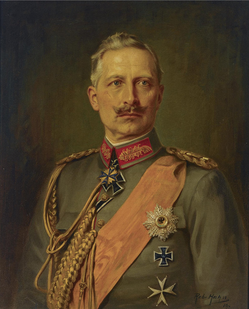 Detail of Portrait of German Emperor Wilhelm II, King of Prussia, 1911 by Robert Hahn