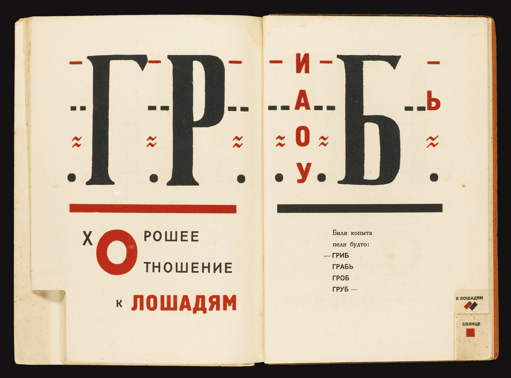 Detail of Double book pages from For the Voice by Vladimir Mayakovsky, 1922-1923 by El Lissitzky