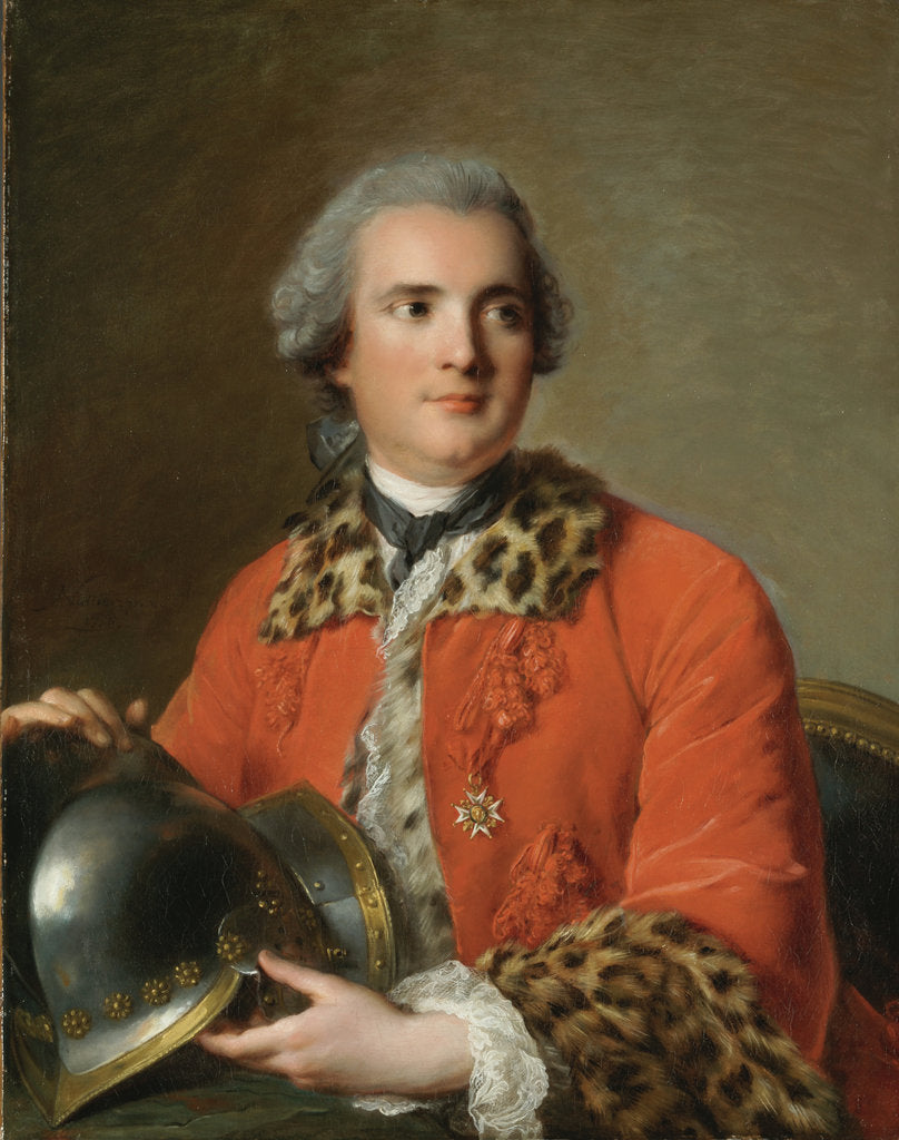 Detail of Portrait of Jean-Victor de Rochechouart de Mortemart, 1756 by Jean-Marc Nattier
