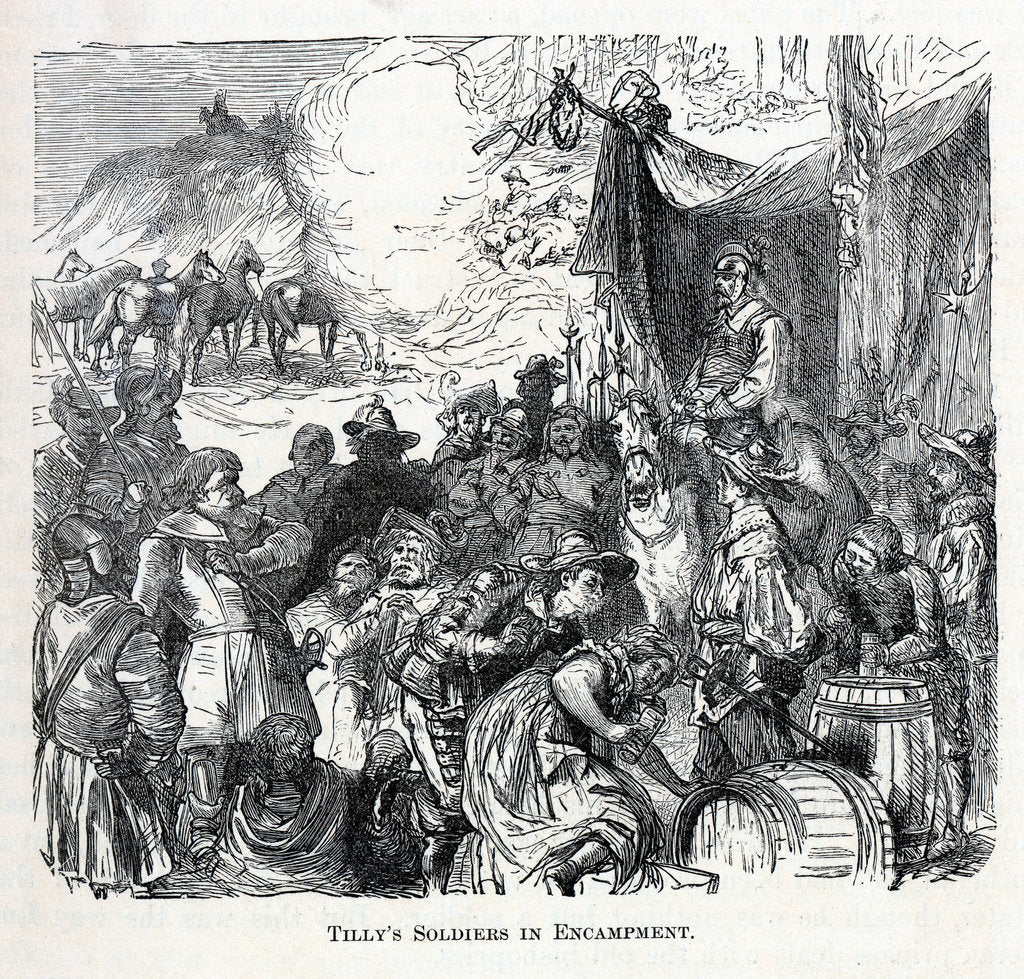 Detail of Tillys Soldiers in Encampment, 1882 by Anonymous
