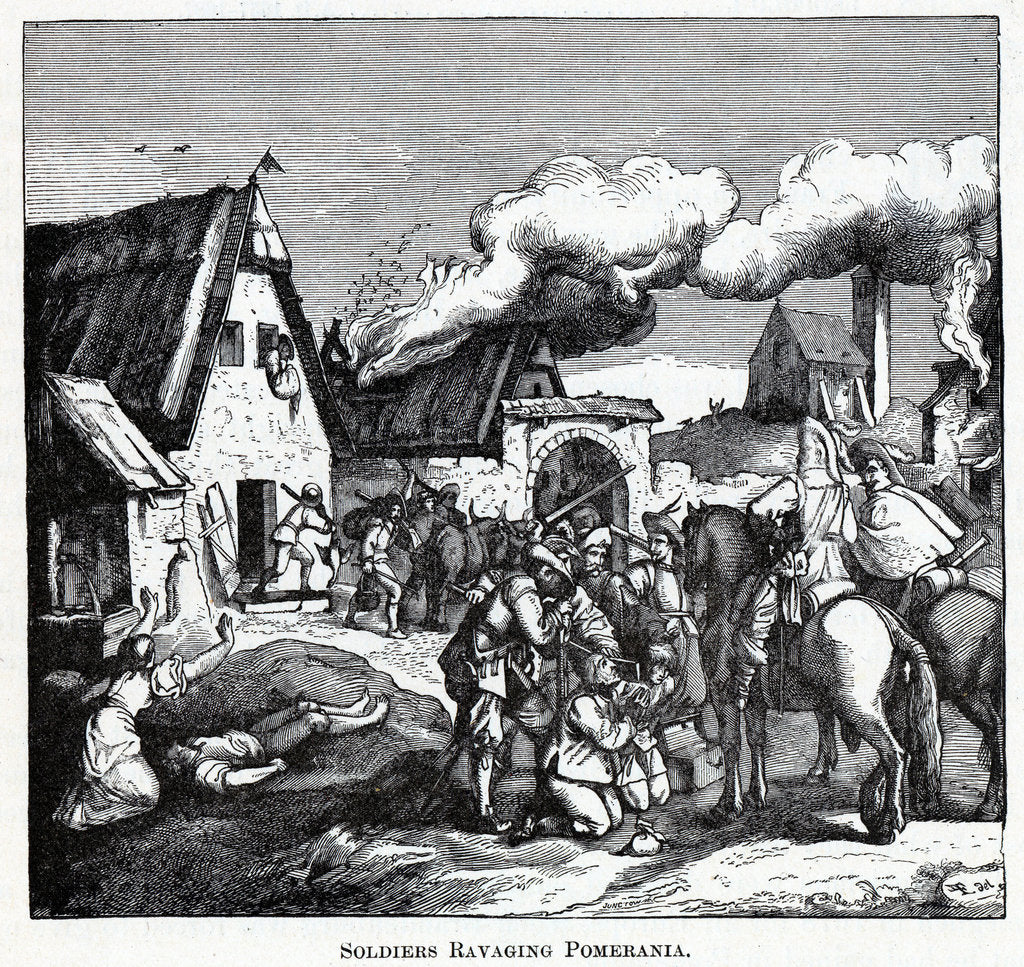 Detail of Soldiers Ravaging Pomerania, 1882 by Anonymous