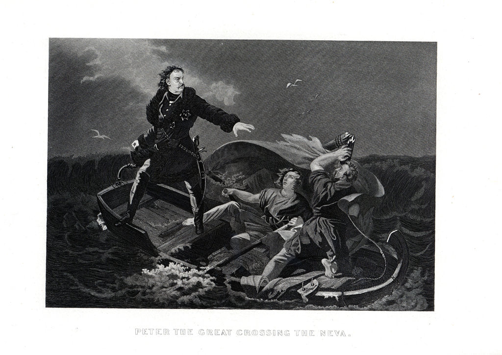 Detail of Peter the Great crossing the Neva, 1882 by Anonymous