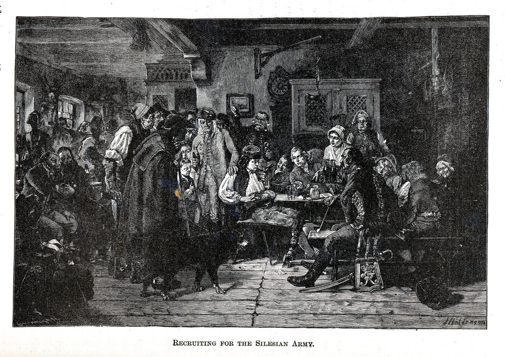 Detail of Recruiting for the Silesian Army, 1882 by Friedrich Hiddemann