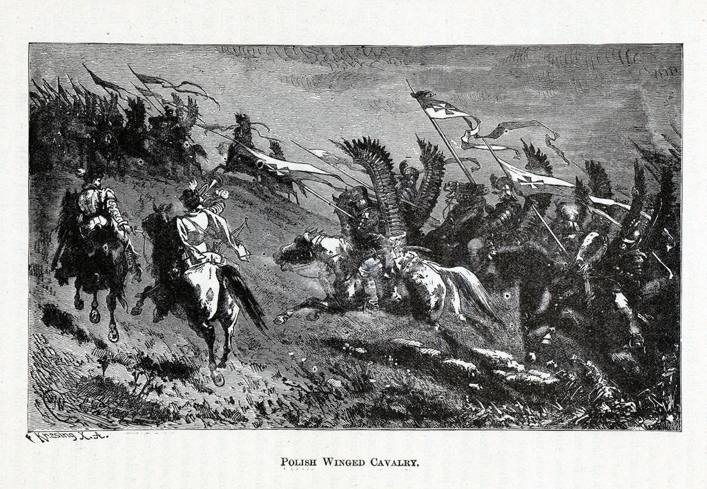 Detail of Polish Winged Cavalry, 1882 by Theodor Knesing