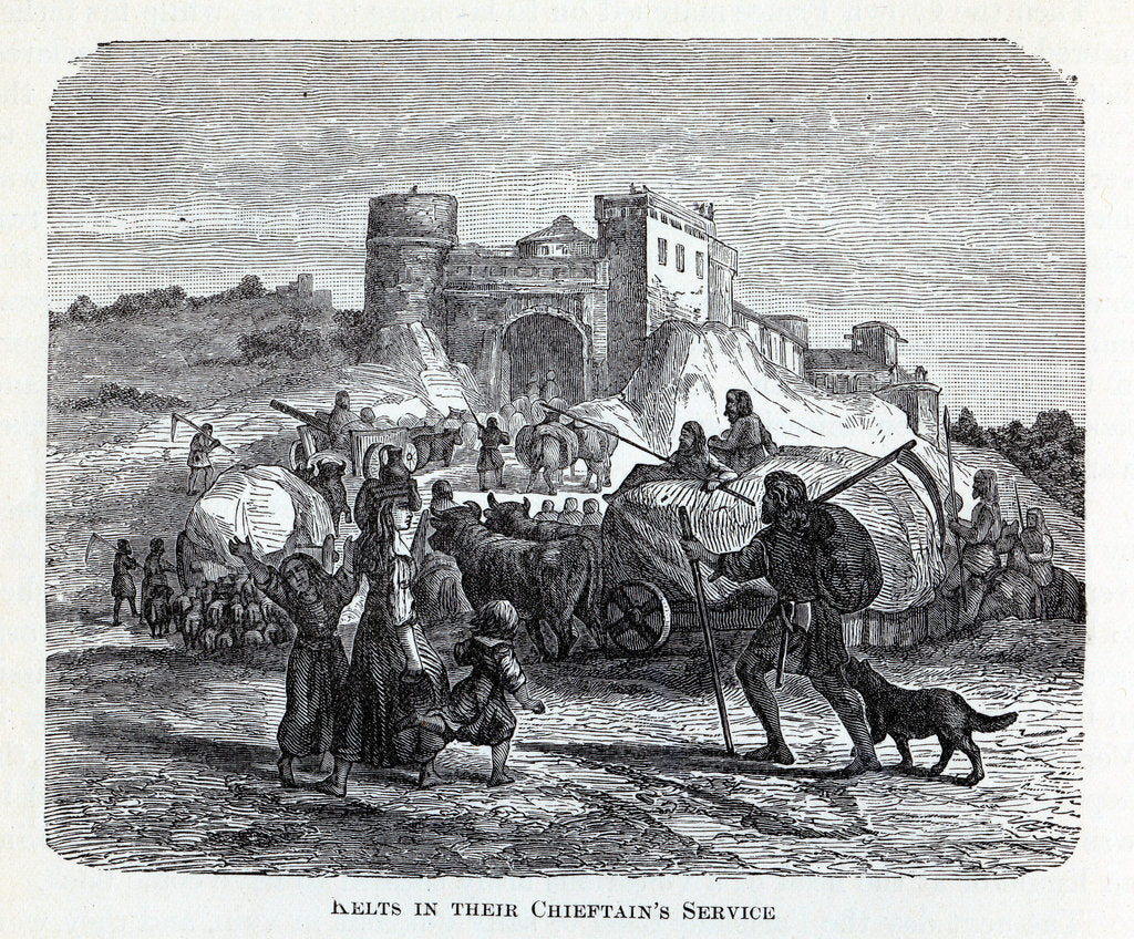 Detail of Celts in their chieftains service, 1882 by Anonymous