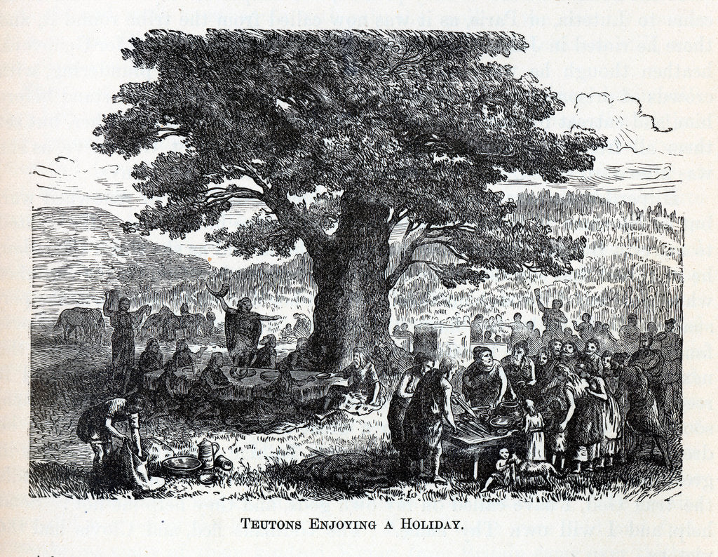 Detail of Teutons Enjoying A Holiday, 1882 by Anonymous