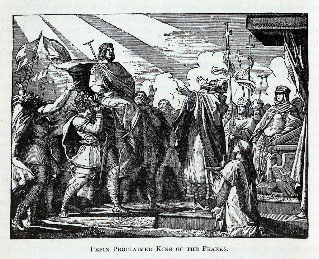 Detail of Pepin Proclaimed King of the Franks, 1882 by Anonymous