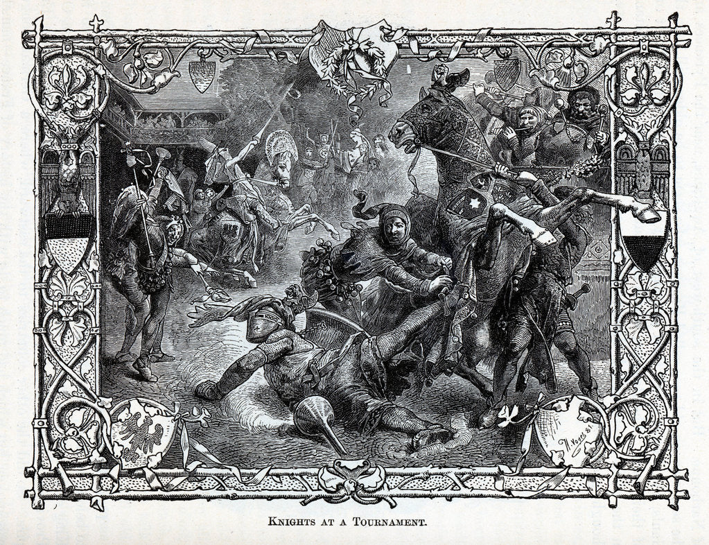 Detail of Knights at a Tournament, 1881 by Hermann Vogel