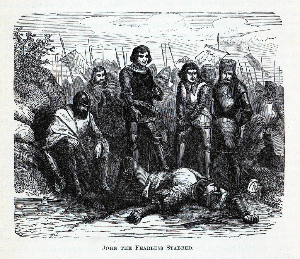 Detail of John the Fearless Stabbed, 1882 by Anonymous