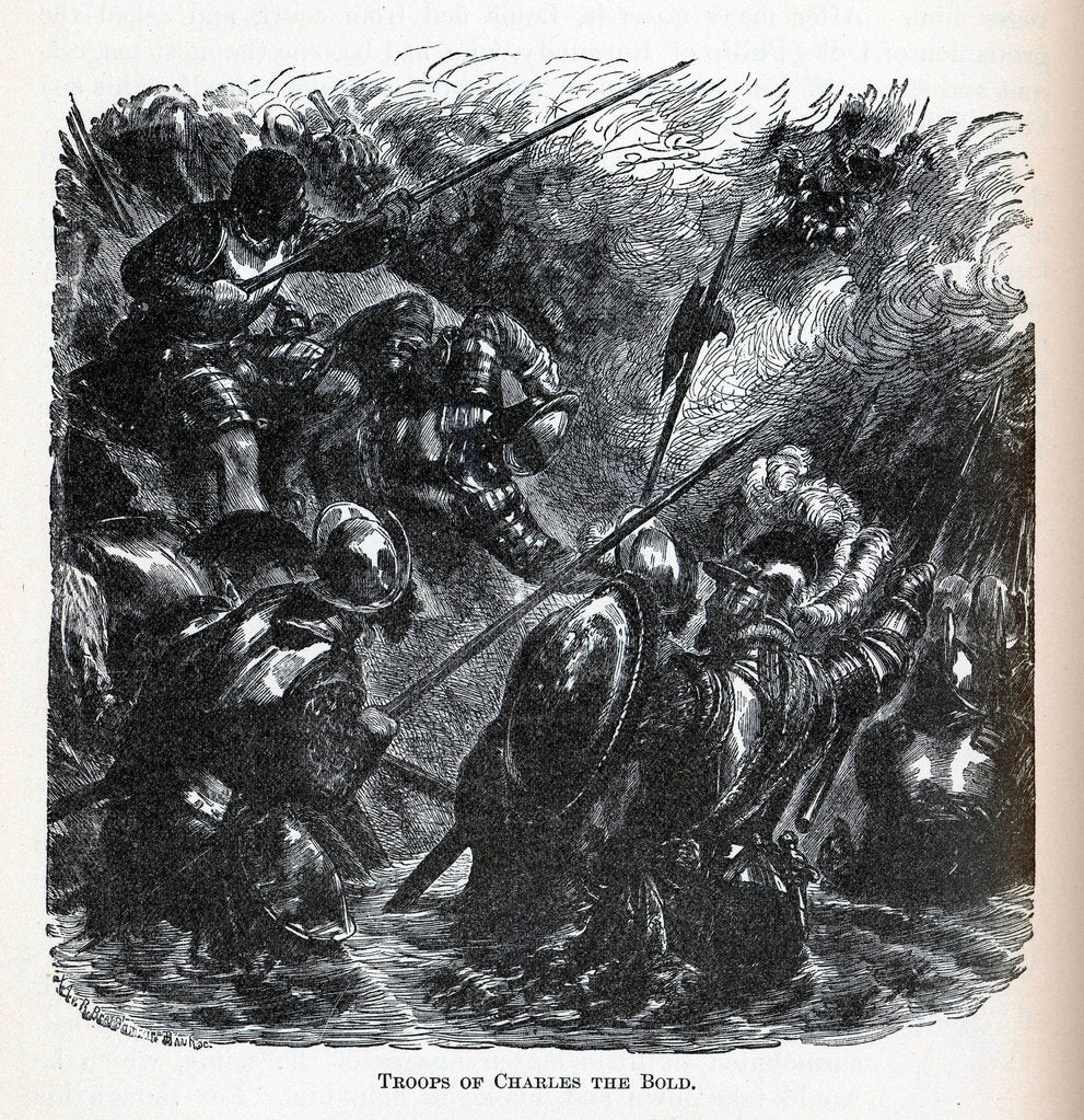 Detail of Troops of Charles the Bold, 1882 by Richard Brend'amour