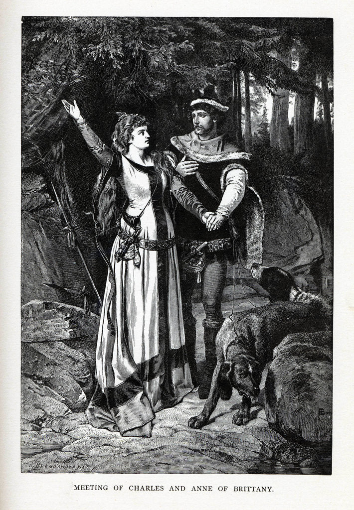 Detail of Meeting of Charles and Anne of Brittany, 1882 by Richard Brend'amour