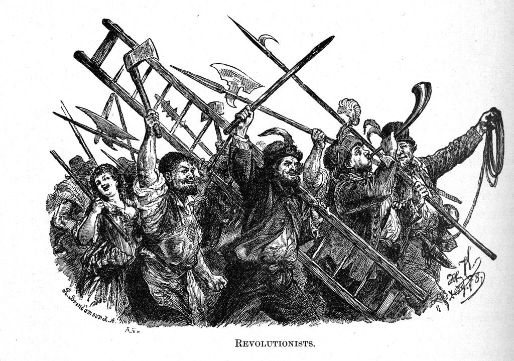 Detail of Revolutionists, 1882 by Richard Brend'amour