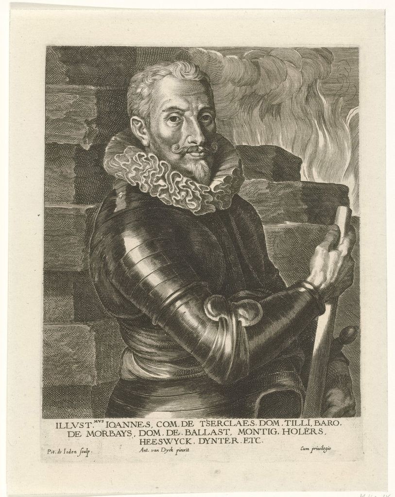 Detail of Portrait of Johann Tserclaes, Count of Tilly by Pieter de Jode I