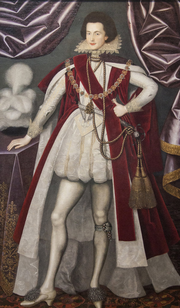 Detail of George Villiers, 1st Duke of Buckingham, ca 1616 by William Larkin