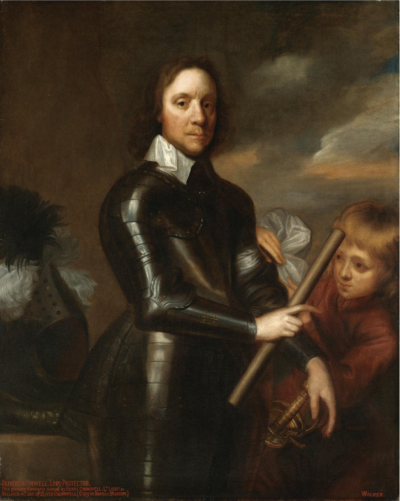 Detail of Portrait of Oliver Cromwell by Robert Walker