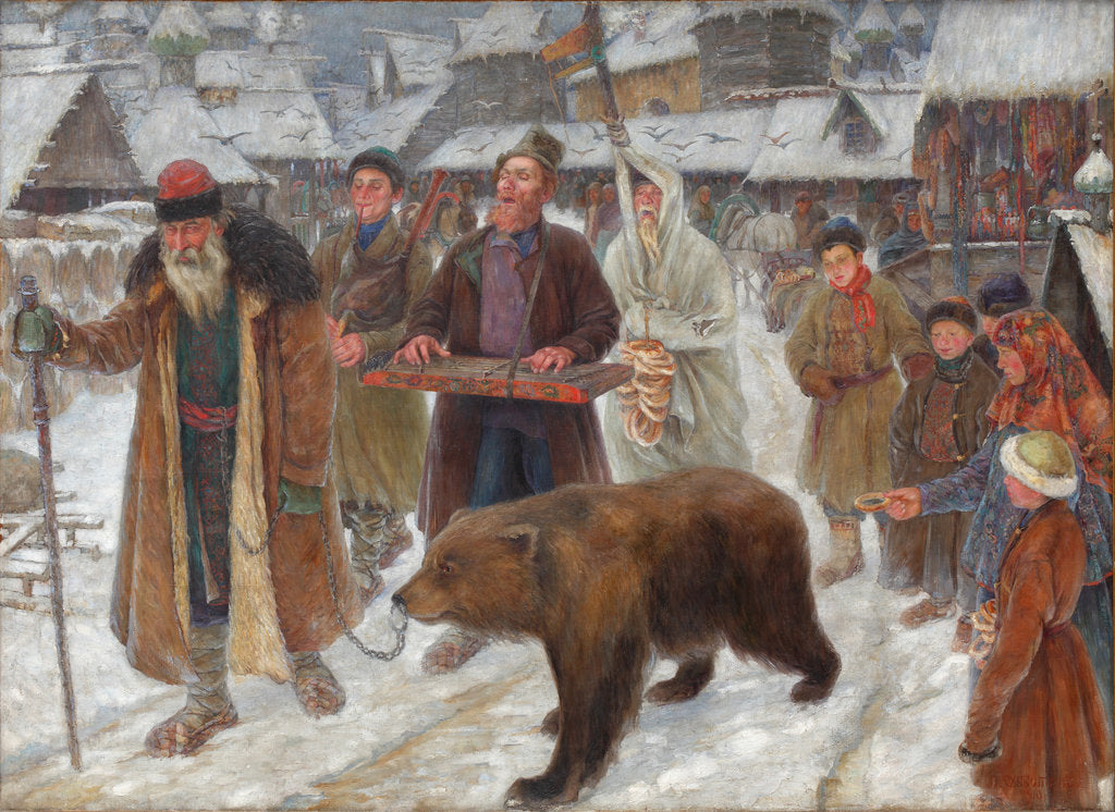 Detail of The Song of the skomorokhs, 1910 by Pyotr Ivanovich Subbotin