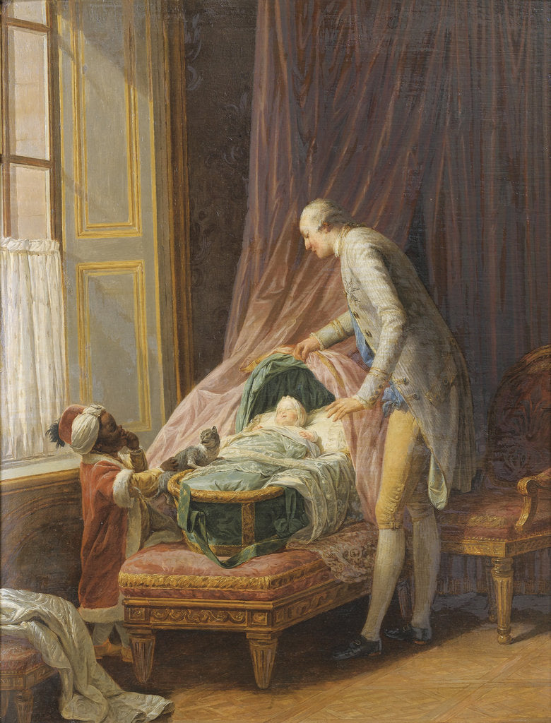 Detail of Louis Philippe Joseph dOrléans, at the Cradle, 1774 by Nicolas Bernard Lépicié
