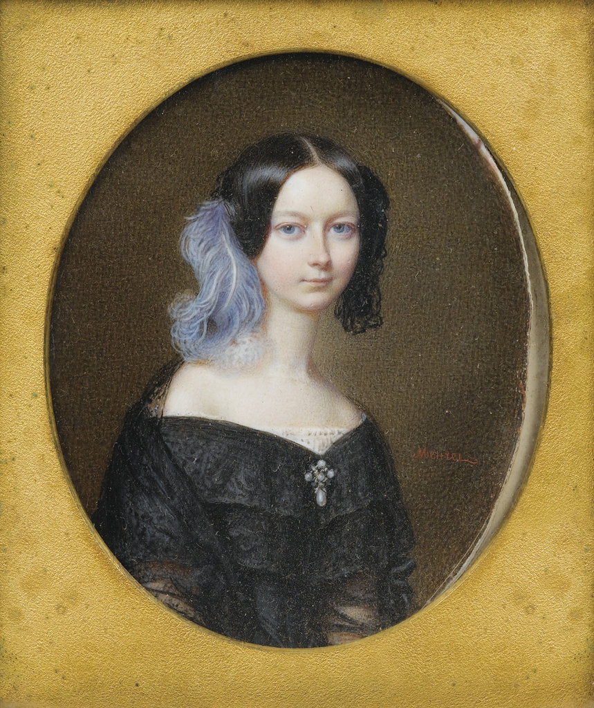 Detail of Duchess Helene of Mecklenburg-Schwerin, later Duchess of Orléans, ca 1835 by François Meuret