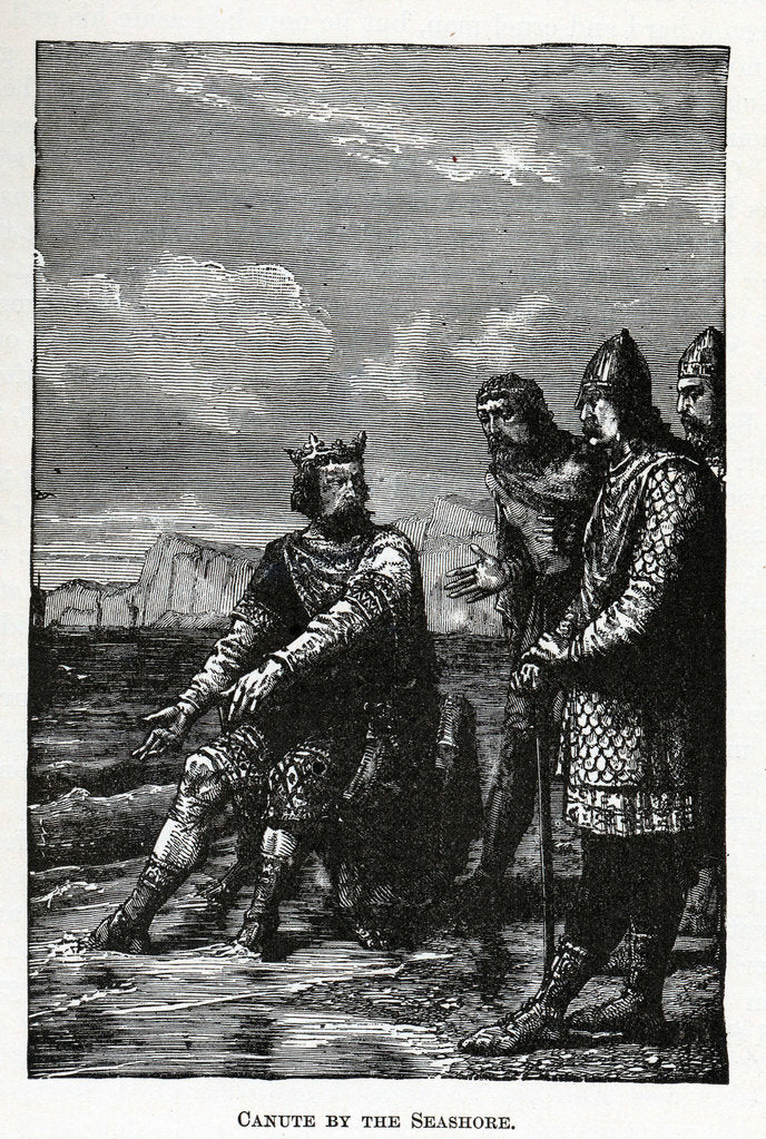 Detail of Canute by the Seashore, 1882 by Anonymous